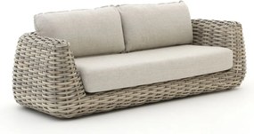 Loungebank Tuin Tierra Outdoor | Wicker (vlechtwerk) | 3 personen | Tuinbank Beige | 236cm | Incl. kussens | Kees Smit Tuinmeubelen