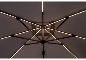 Garden Impressions Hawaii zweefparasol Lumen LED 300x300 cm - zand