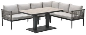 Garden Impressions Burela - Brugge lounge dining set 5-delig rechts - taupe