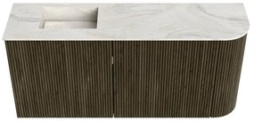 Mondiaz Joya DLux 90cm toiletmeubel ronding rechts shadow met wastafel faye links 1 kraangat ostra