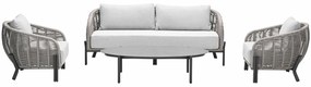 Garden Impressions Padula loungeset 4-delig - taupe