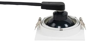 Vierkante inbouwspot wit verstelbaar - Chuck 111