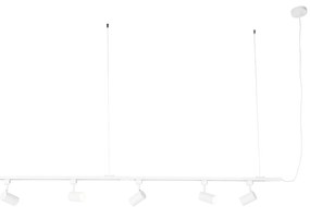 Modern hangend railsysteem met 5 spots wit 1-fase  - Iconic Jeana