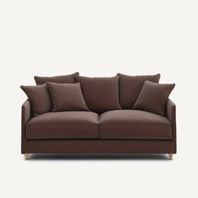 3-zits compacte slaapbank in linnen fluweel, LAZARE