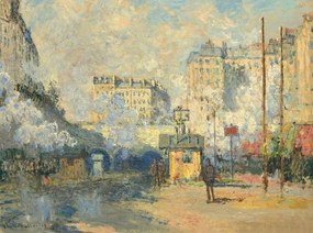 Kunstreproductie Gare Saint Lazare (1877), Claude Monet