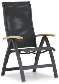 Presto Tarenta Standenstoel Met Teak Arm Aluminium Grijs