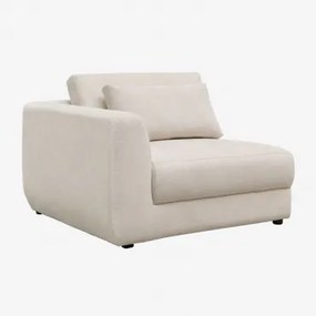 Linker Hoekmodule Voor Modulaire Bank Met In Hoogte Verstelbare Hoofdsteun, Bekleed Met Cataline Chenille Chenille Crèmebeige - Sklum