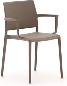Dining tuinstoel | Forza  Sile | Kunststof | Taupe | Stapelbaar | Kees Smit Tuinmeubelen