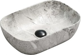 Mexen Rita opzetwastafel 45 x 32 cm, grijs steen - 21084598