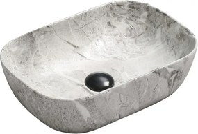Mexen Rita opzetwastafel 45 x 32 cm, grijs steen - 21084598