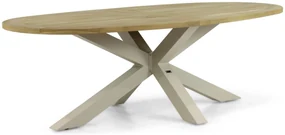 Dining Tuintafel  240 x 120 cm Aluminium/teak Taupe Brookline