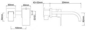 Mueller cube inbouw-wastafelmengkraan PVD-coating chroom