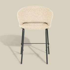Barkruk Met Zwart Onderstel Taupe