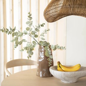 By-Boo Lunar Rieten Lamp Organische Vorm Bruin