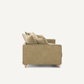 3-zits slaapbank in stonewashed fluweel, Lazare