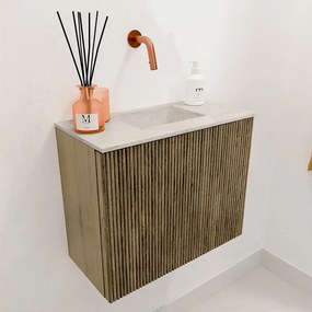 Mondiaz Joya DLux 50cm toiletmeubel dusk met wastafel faye midden zonder kraangat ostra