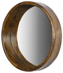 Livingfurn Demy wandspiegel rond 80cm mangohout
