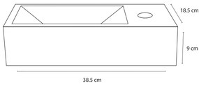 Differnz Ravo fonteinset lichtgrijs beton met rechte kraan rood koper