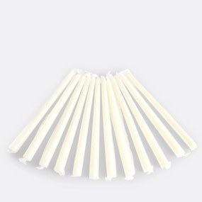 Set van 12 gladde kaarsen H25 cm, Caspar