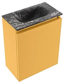 Mondiaz Ture DLux toiletmeubel 40cm ocher met wastafel lava midden zonder kraangat