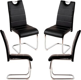 Set 4 Hallen Kunstlederen Stoelen