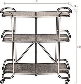 Dutchbone Sierra Inklapbare Stellingkast Laag - 35x36.5x109cm.