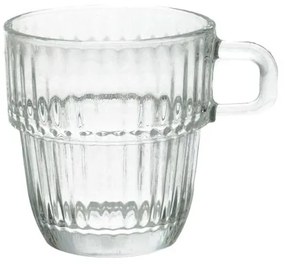 Hittebestendig glas met oor, geribbeld, 190 ml