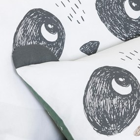 Katoenen kussensloop baby, Panda Mania