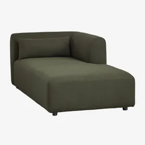 Rechter Chaise Longue Voor Modulaire Bank Fogler Chenille Groen – Salie - Sklum