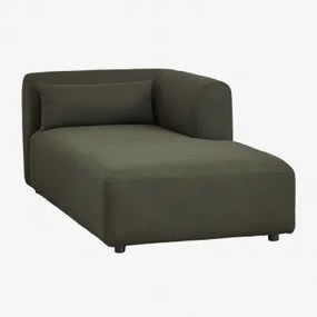 Rechtse Chaise Longue Module Voor Modulaire Bank Fogler Chenille Groen – Salie - Sklum