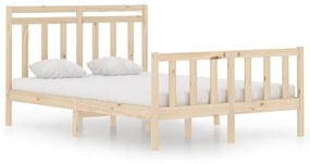 vidaXL Bedframe massief hout 135x190 cm 4FT6 Double