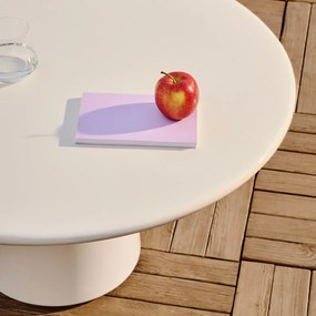 Kave Home Albanella Cement Salontafel Wit Glanzend 85 Cm - 85 X 85cm.