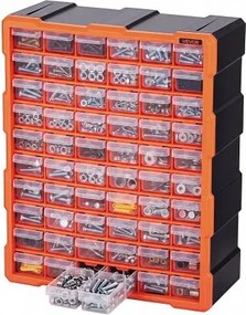 VEVOR Organizer voor kleine onderdelen met 60 lades, PP-assortimentsdoos voor wandmontage, draagvermogen van 10 kg, dubbel vergrendelbare sorteerdoos, opbergdoos voor ijzerwaren, schroeven en kleine onderdelen.