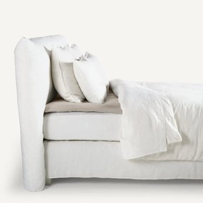 Hoeslaken voor topdekmatras in gewassen linnen, Elina