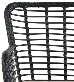 Tuinset 6 personen 240 cm Aluminium/Wicker Zwart De Laan Projects