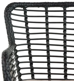Tuinset 4 personen 120 cm Aluminium/wicker Zwart Lifestyle Garden Furniture Toledo/Vienna