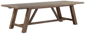 Dining Tuintafel rechthoekig 260 x 100 cm Teak Old teak greywash Lazio