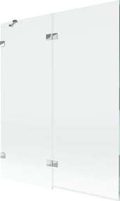 Mexen Lunar badwand 2-delig links 140 x 150 cm, transparant, chroom - 897-140-100-01-00-L