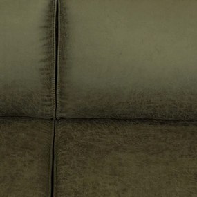 Loungebank - Shuffle - links - leer Dalton groen 14