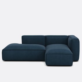 Modulaire hoekbank rechts in ribfluweel, SEVEN