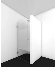 Van Rijn Products ST01 Nisdeur 8mm helder Clearglas HxB 198.8x69.4cm voor nis 70cm met Geprinte baan 100cm RVS beslag ST0110070GSRVS