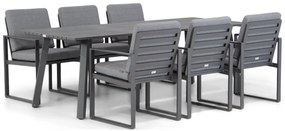 Tuinset 6 personen 230 cm Aluminium Grijs Santika Furniture Santika