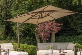 4 Seasons Outdoor Siesta PREMIUM 300 x 300 cm parasol Beach, Wegné frame Parasol   beige weerbestendig