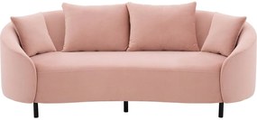 Goossens Bank Ragnar roze, stof, 2,5-zits, modern design
