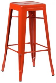 Stapelaar Hoge Kruk In Staal Lix Roodachtig Oranje & ↑75 Cm - Sklum