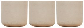 3x Pot Charlie beige washed