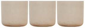 3x Pot Charlie beige washed