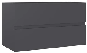 vidaXL Wastafelkast 80x38,5x45 cm spaanplaat grijs