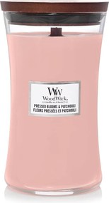 WoodWick geurkaars - Large Hourglass - Pressed Blooms&Patchouli
