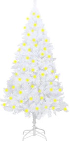 vidaXL Kunstkerstboom met LED's en dikke takken 180 cm wit